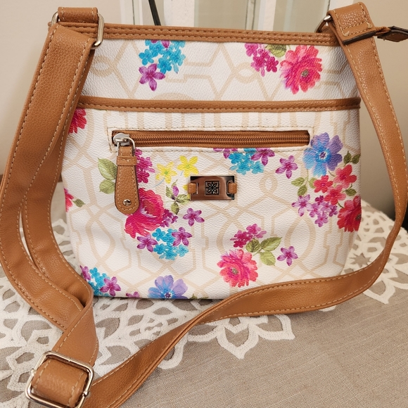 Handbags - Flowered, Multi-Color, Shoulder Bag Purse